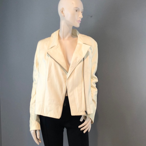 NWT Truth and Pride White Leather Jacket SZ L - Picture 3 of 16